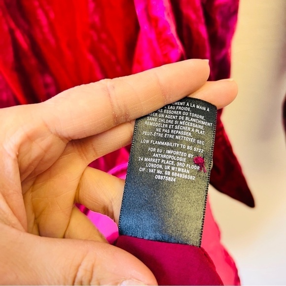 Maeve Anthropologie Pink Crushed Velvet Dress 00 NWT - Picture 9 of 12